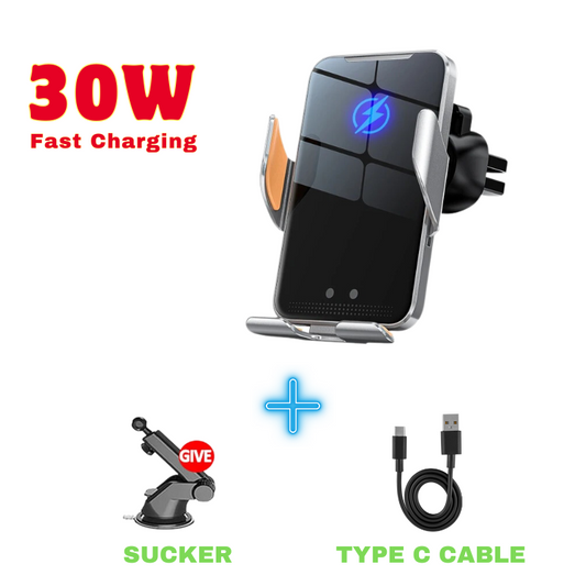 SIMPLERAS 30W Auto Wireless Car Charger For Cellphones